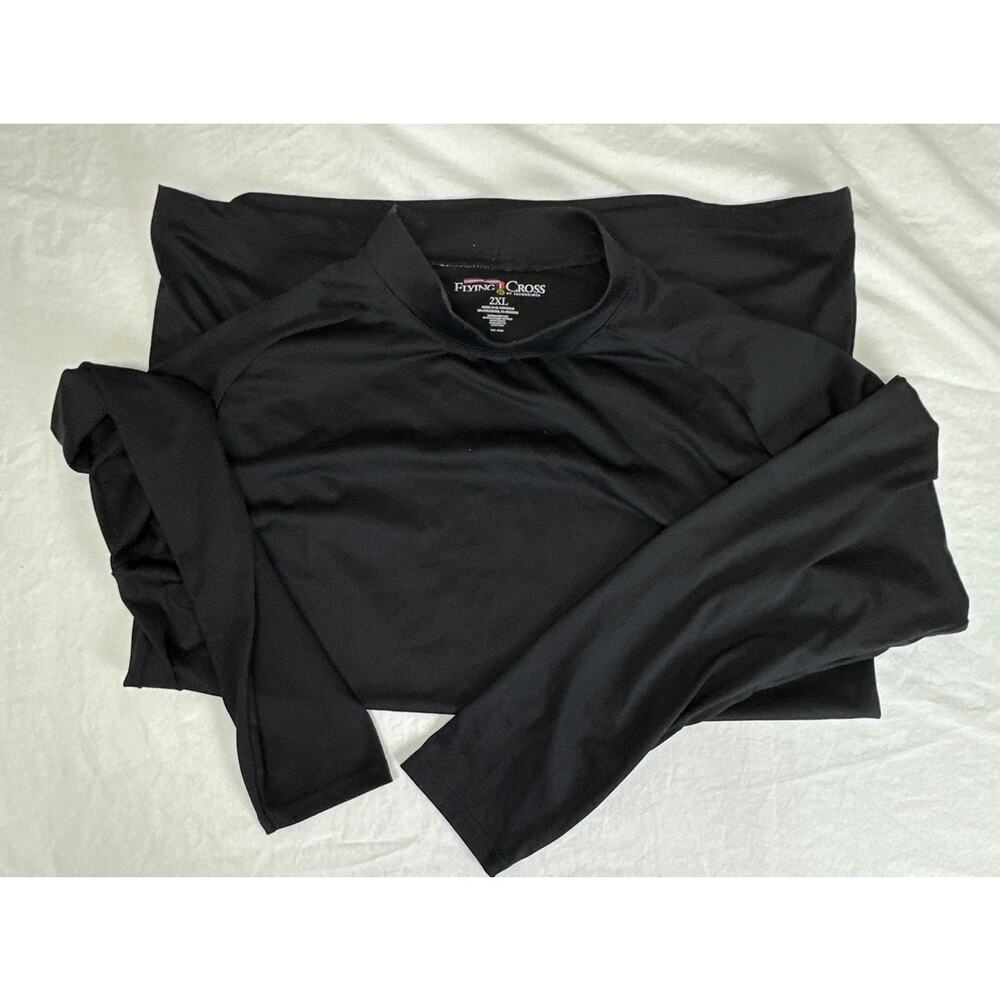 Mens Flying Cross 2XL black Long sleeve pro fit base layer mock turtleneck